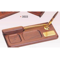 Wood Tray Pen Holder w/ Letter Opener/ Pen (Screened)